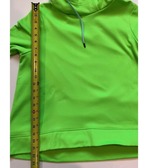 Champion, Loose Fit Hoodie, Size Medium, Fluorescent (Lime) Green with baby blue - Picture 8 of 8